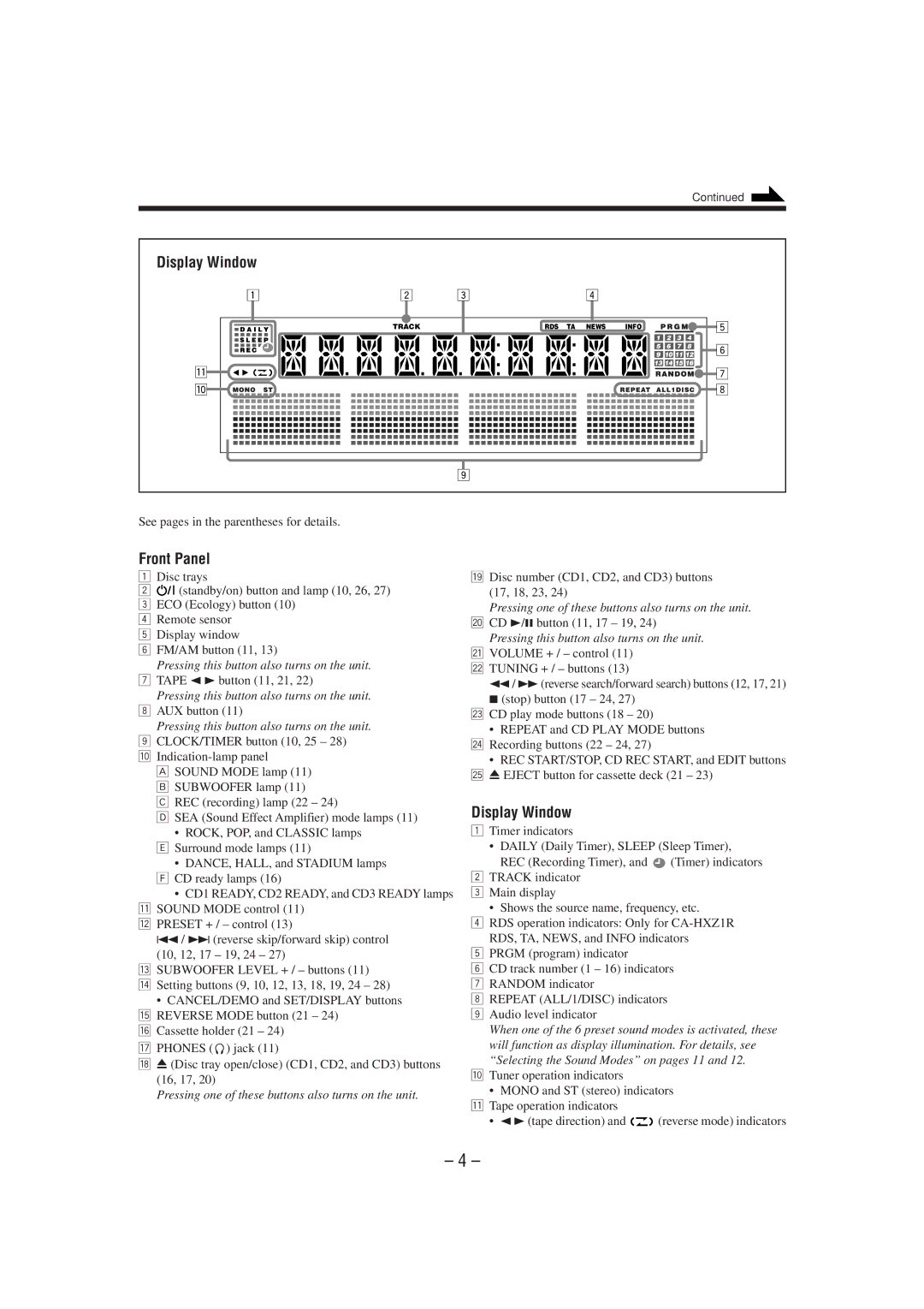 JVC GVT0077-008A manual Display Window 