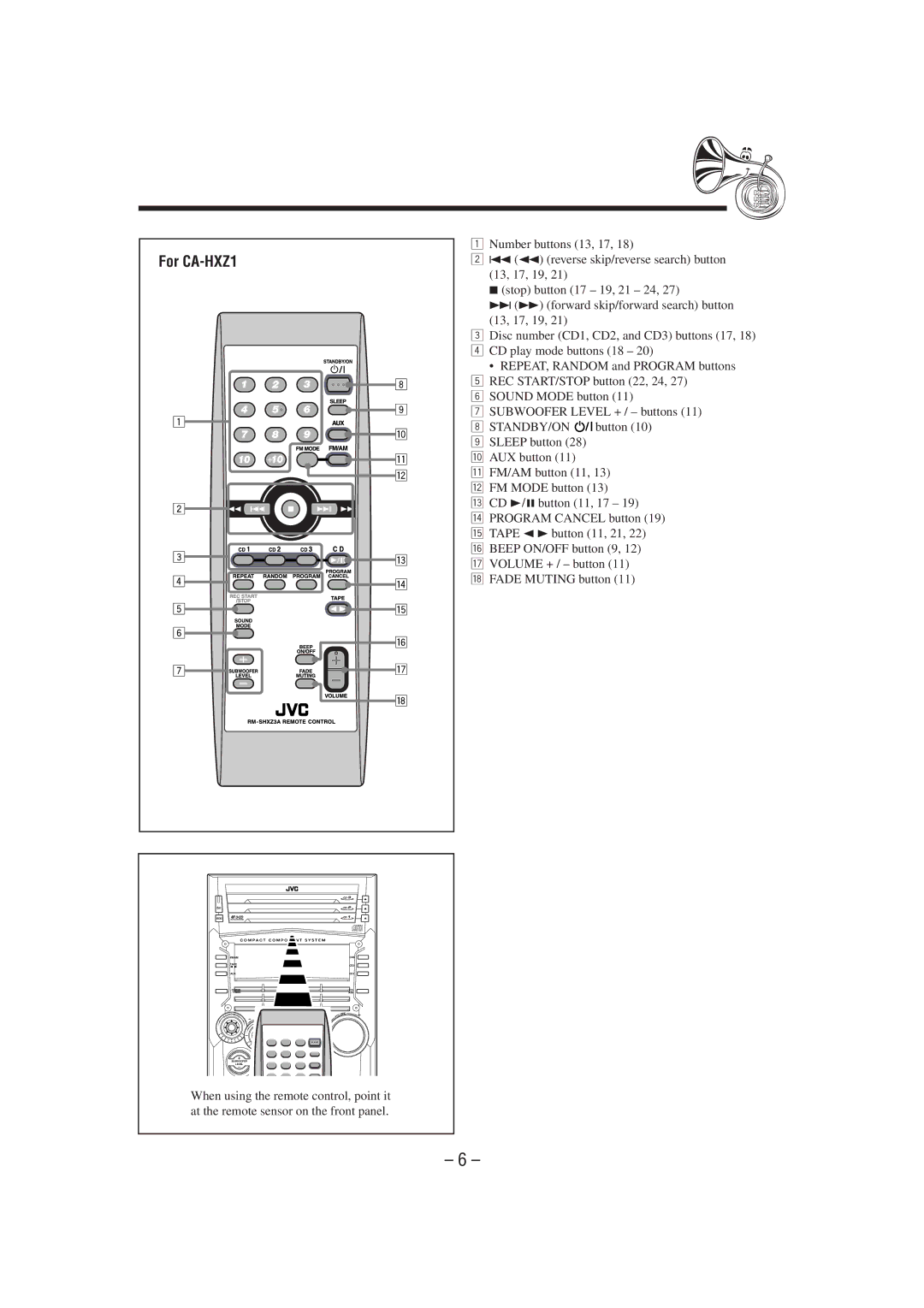 JVC GVT0077-008A manual For CA-HXZ1 