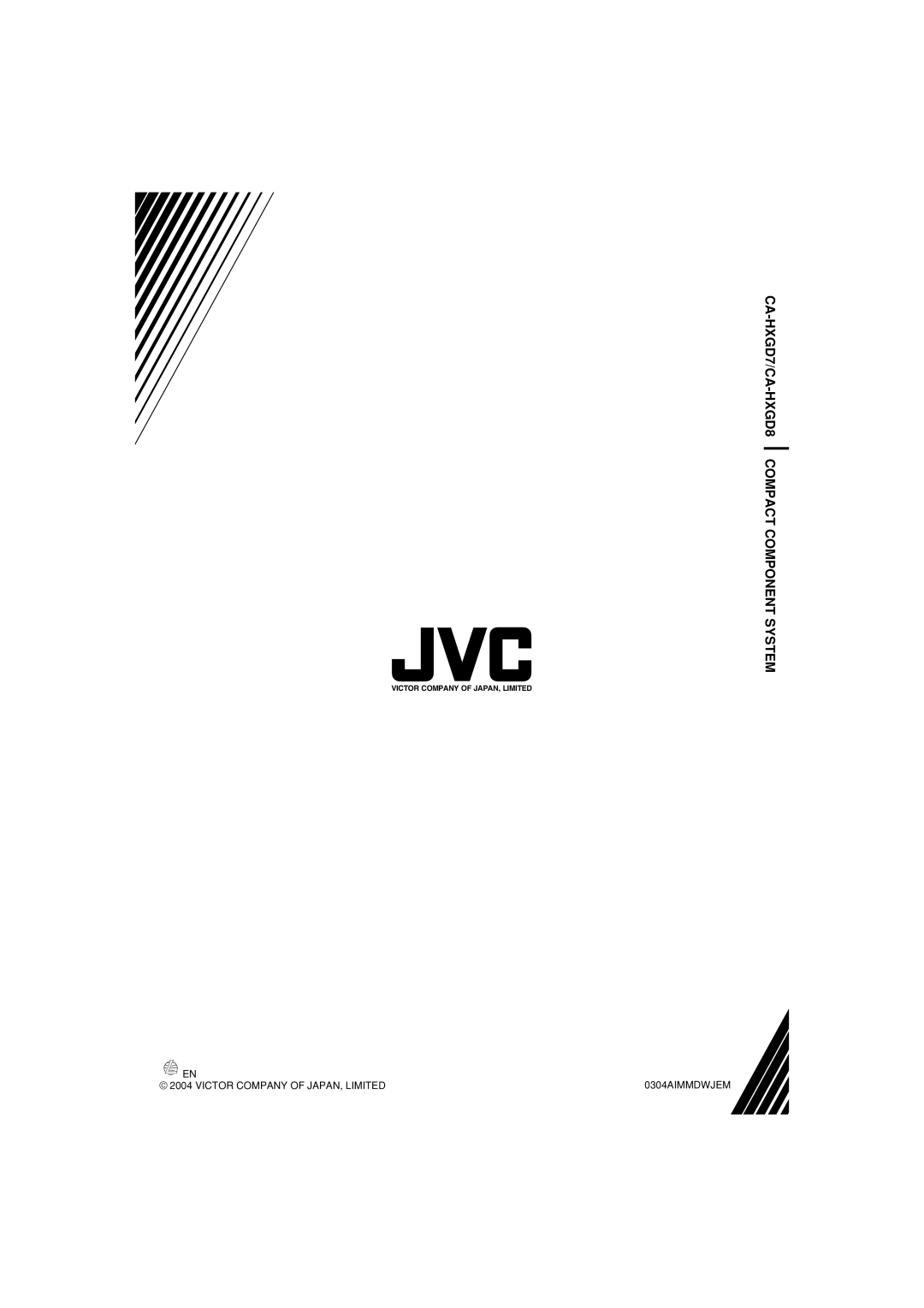 JVC GVT0125-003A manual CA-HXGD7/CA-HXGD8 Compact Component System 