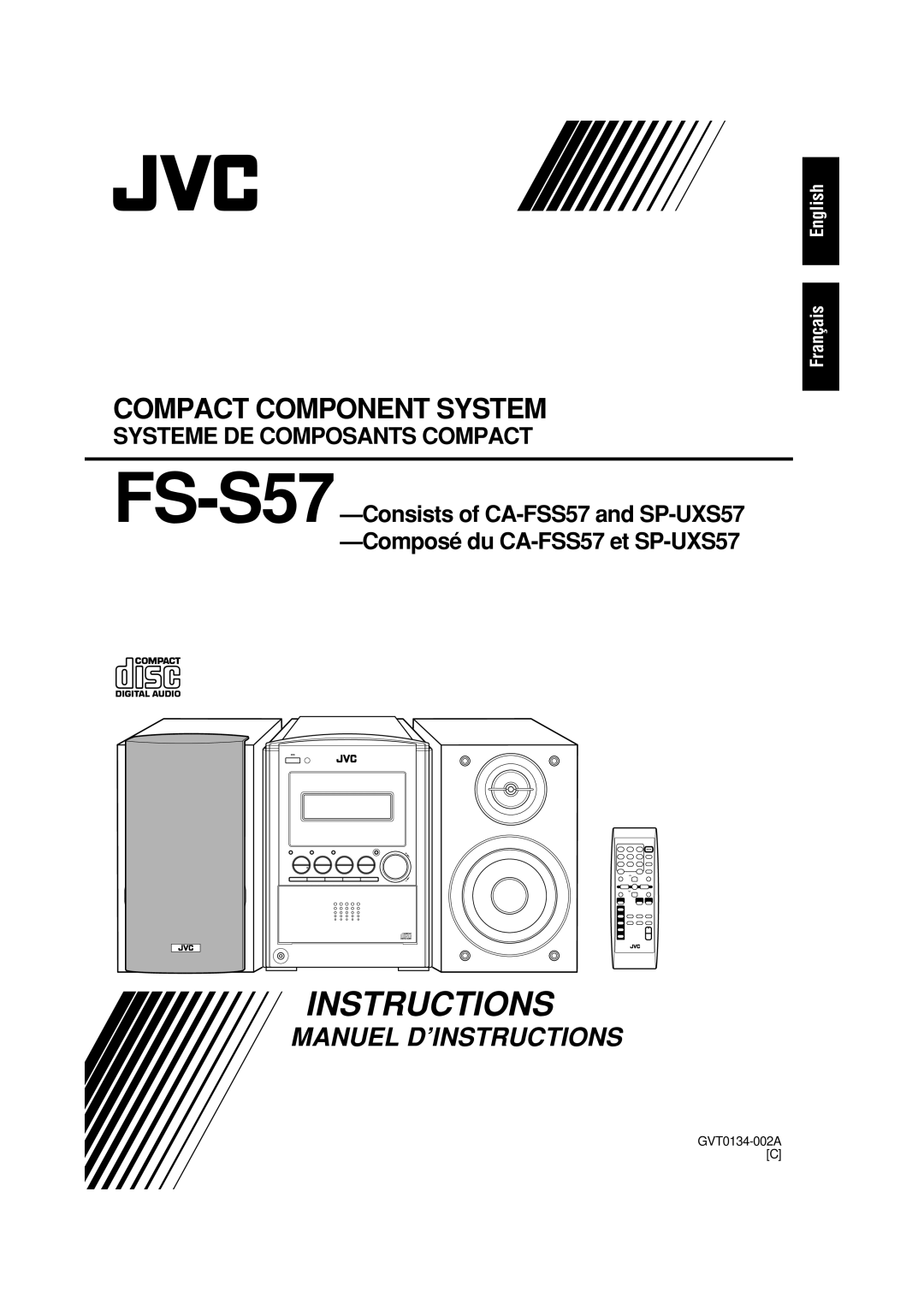 JVC CA-FSS57, GVT0134-001B manual Manuel D’INSTRUCTIONS 