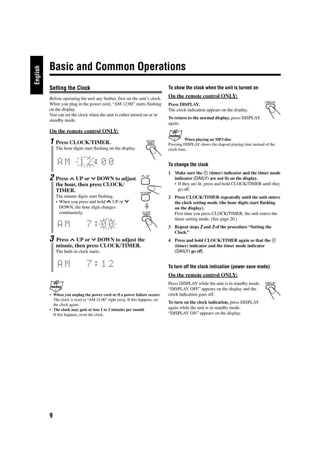 JVC GVT0134-001B, CA-FSS57 manual Basic and Common Operations 