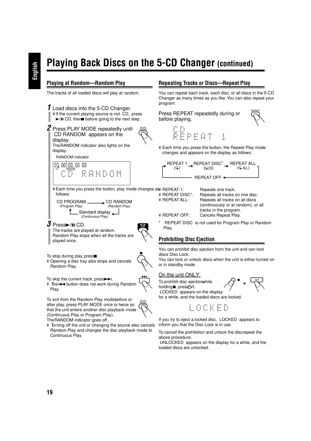 JVC GVT0134-001B, CA-FSS57 manual Play Mode 