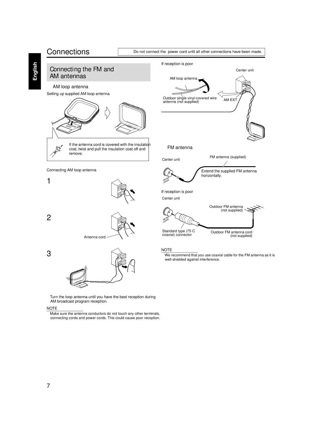 JVC GVT0141-003A manual Connections 