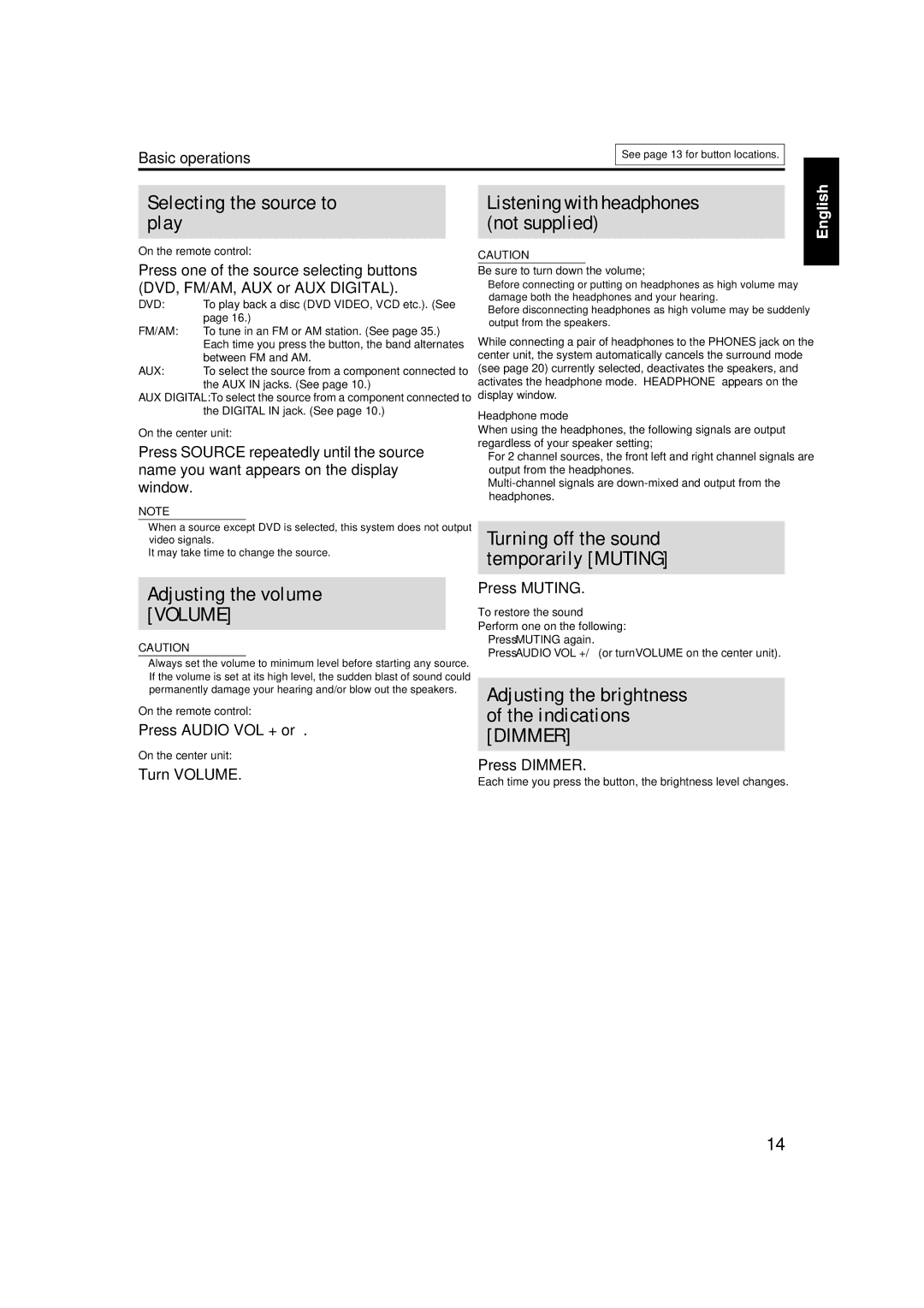 JVC GVT0141-003A manual Selecting the source to play 