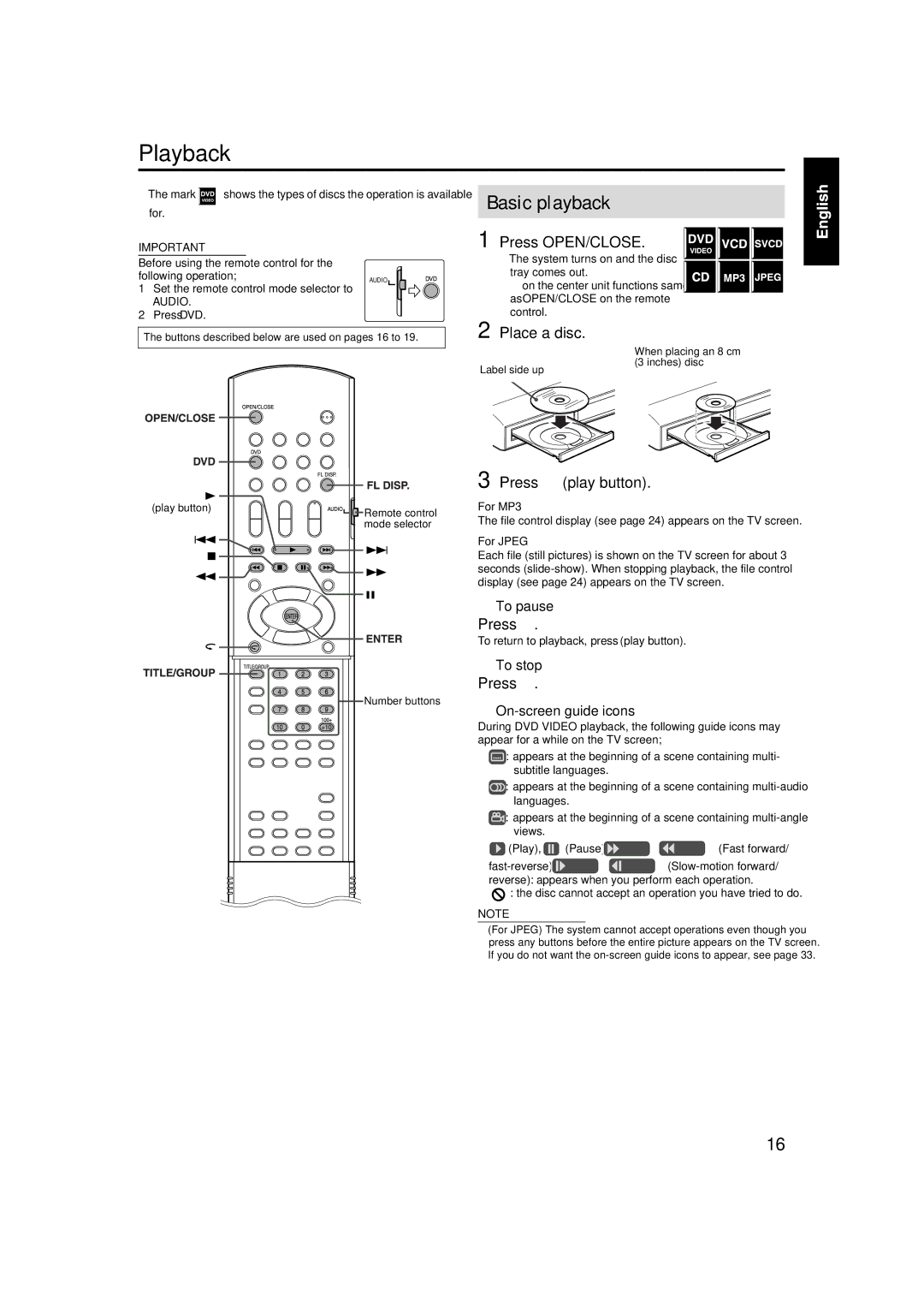 JVC GVT0141-003A manual Playback 