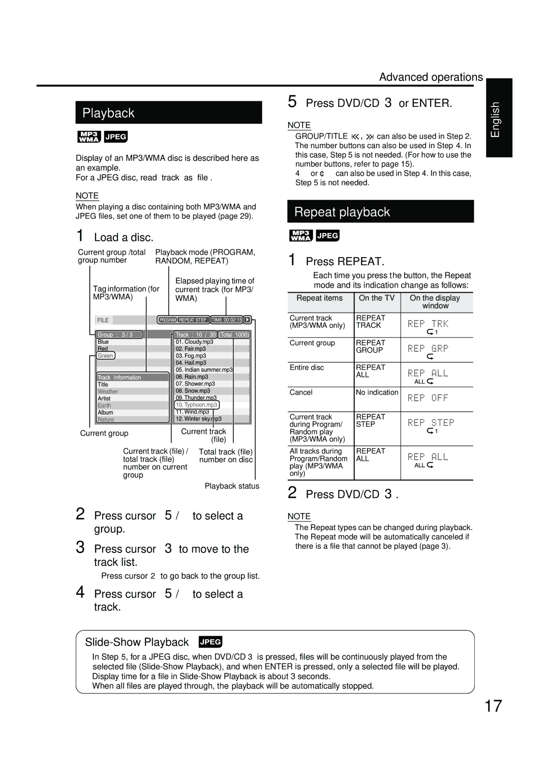 JVC GVT0142-001A manual Playback 