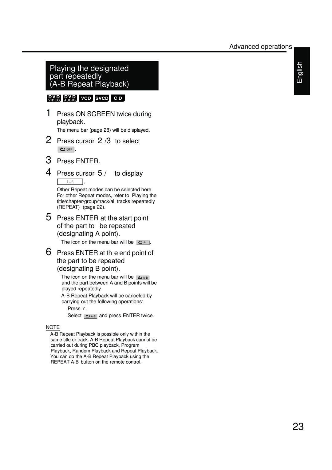 JVC GVT0142-001A manual Playing the designated part repeatedly Repeat Playback 