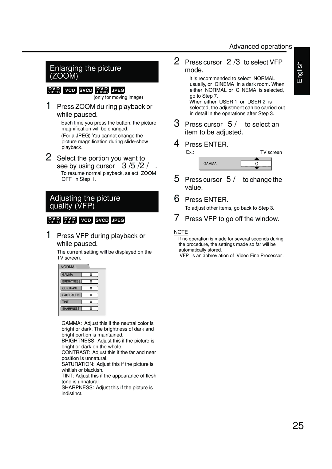 JVC GVT0142-001A manual Enlarging the picture 