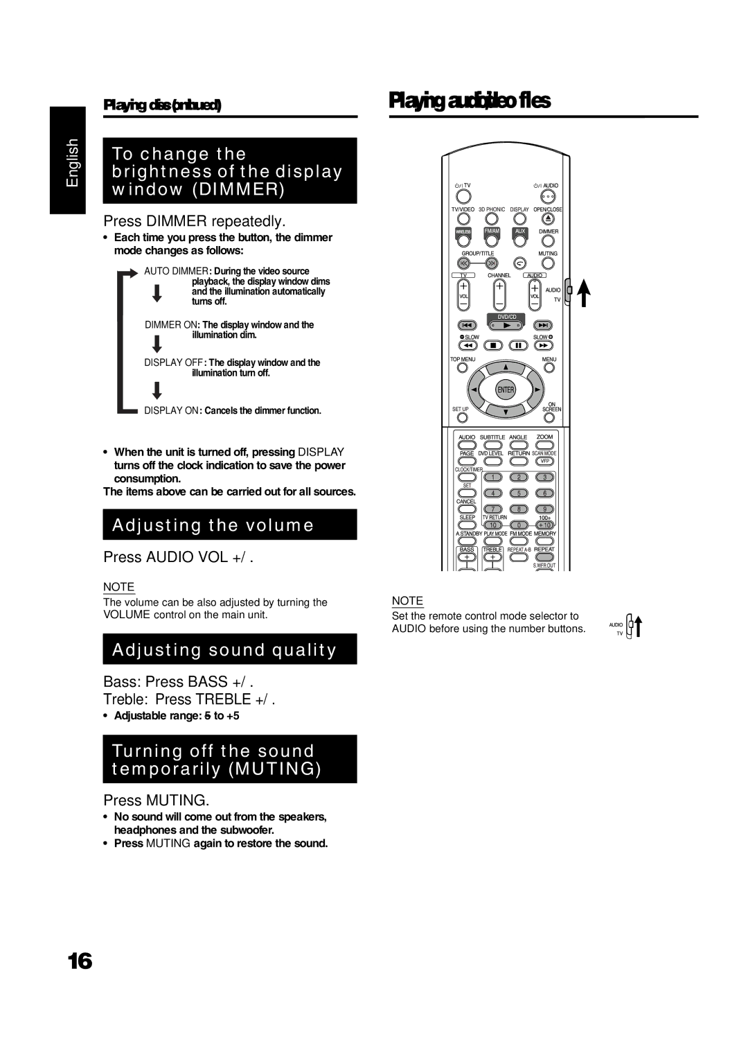 JVC GVT0144-005A manual Playing audio/video files 