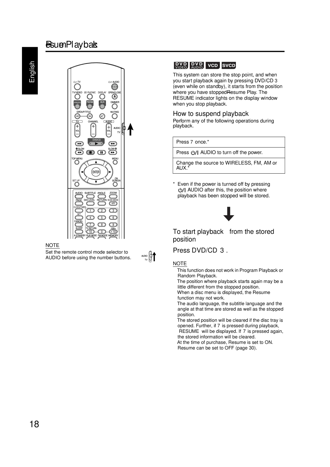 JVC GVT0144-005A manual Resume Playback 