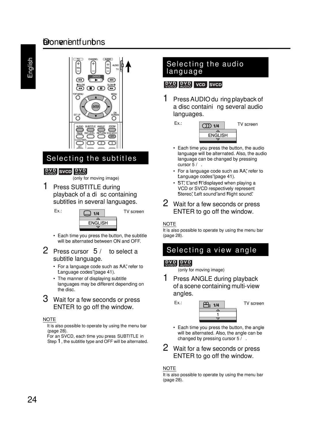 JVC GVT0144-005A manual Other convenient functions 