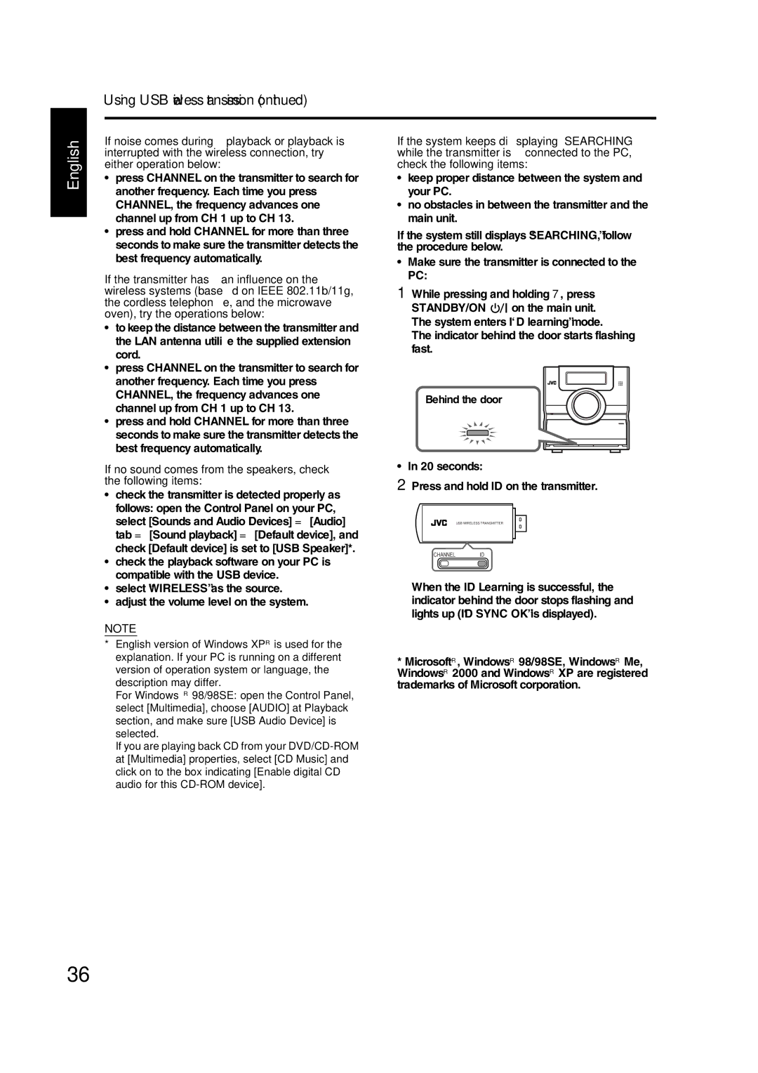 JVC GVT0144-005A manual Using USB wireless transmission 