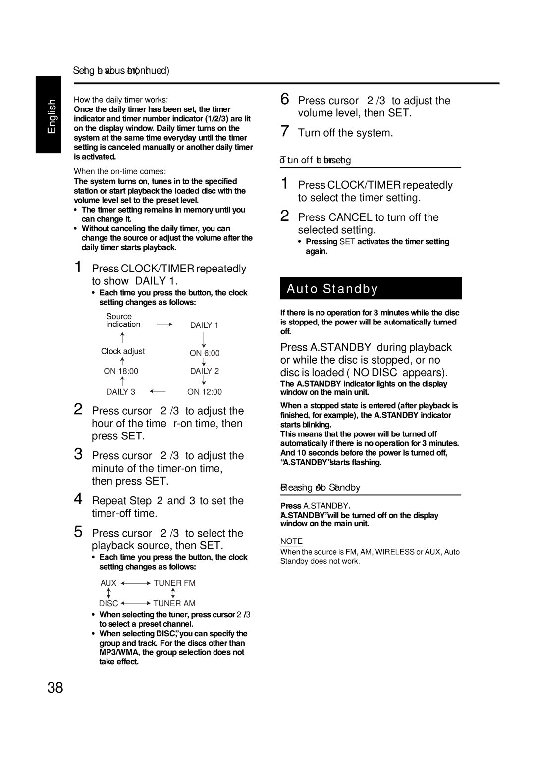 JVC GVT0144-005A manual Auto Standby 