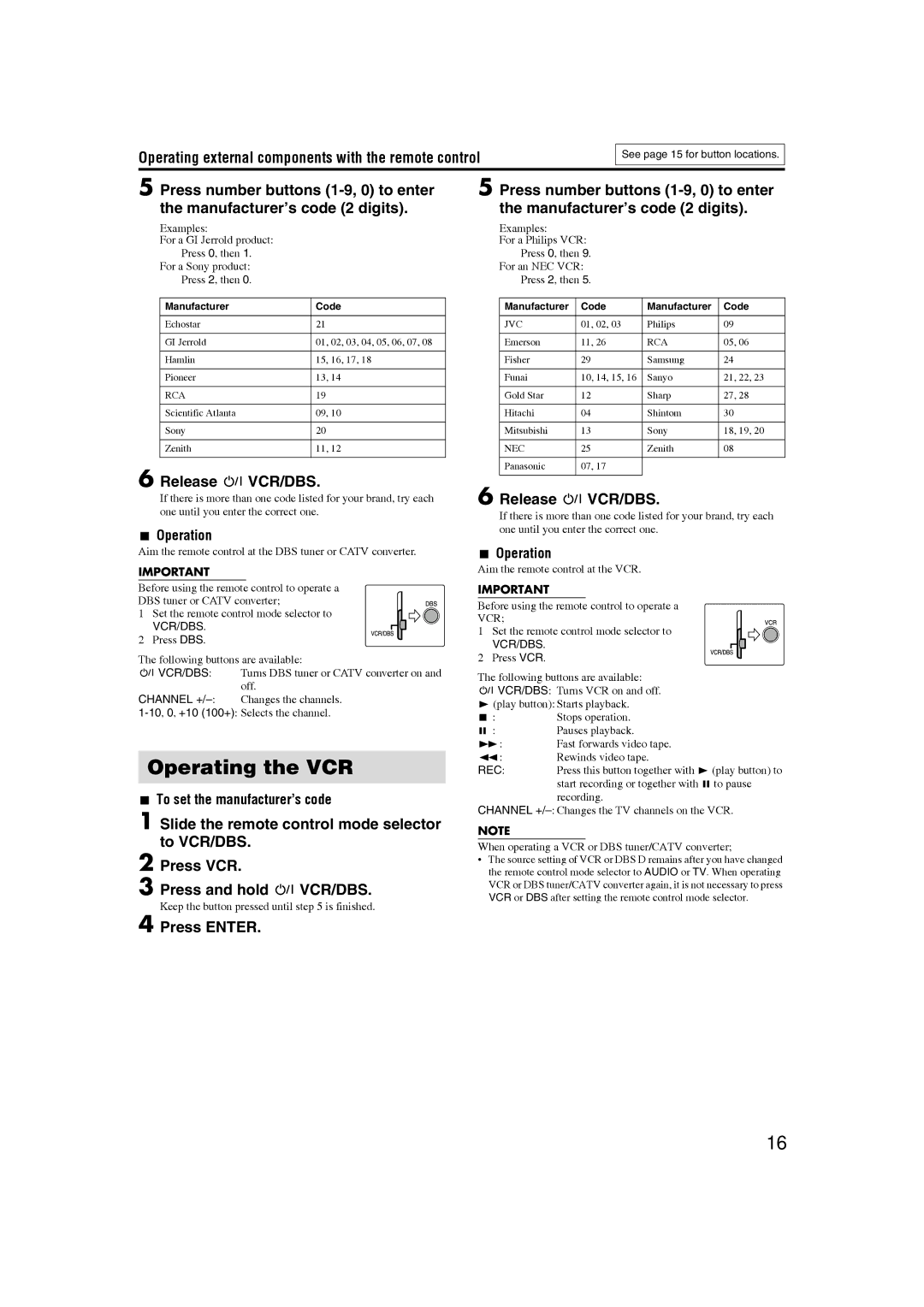 JVC GVT0150-008US, GVT0150-008UX, GVT0150-008UN, GVT0150-008UG, GVT0150-008A manual Operating the VCR, Release F VCR/DBS 