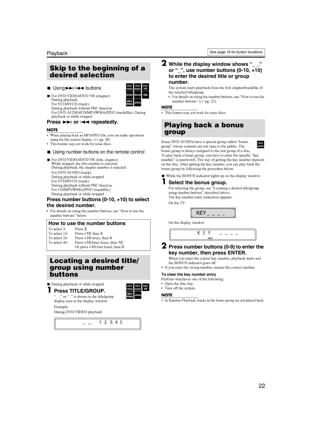 JVC GVT0150-008UN, GVT0150-008UX, GVT0150-008US, GVT0150-008UG, GVT0150-008A Skip to the beginning of a desired selection 