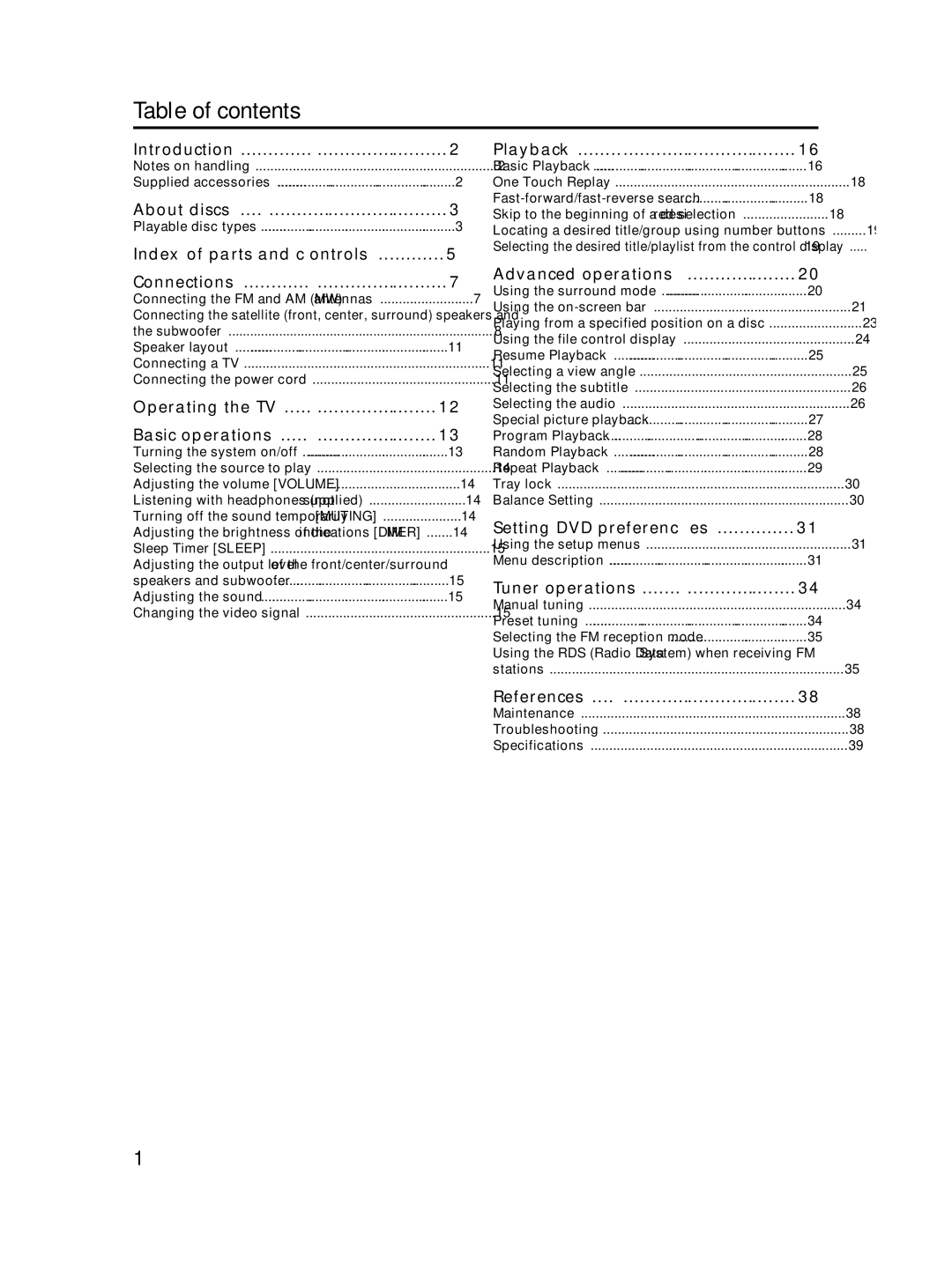 JVC GVT0155-001A manual Table of contents 