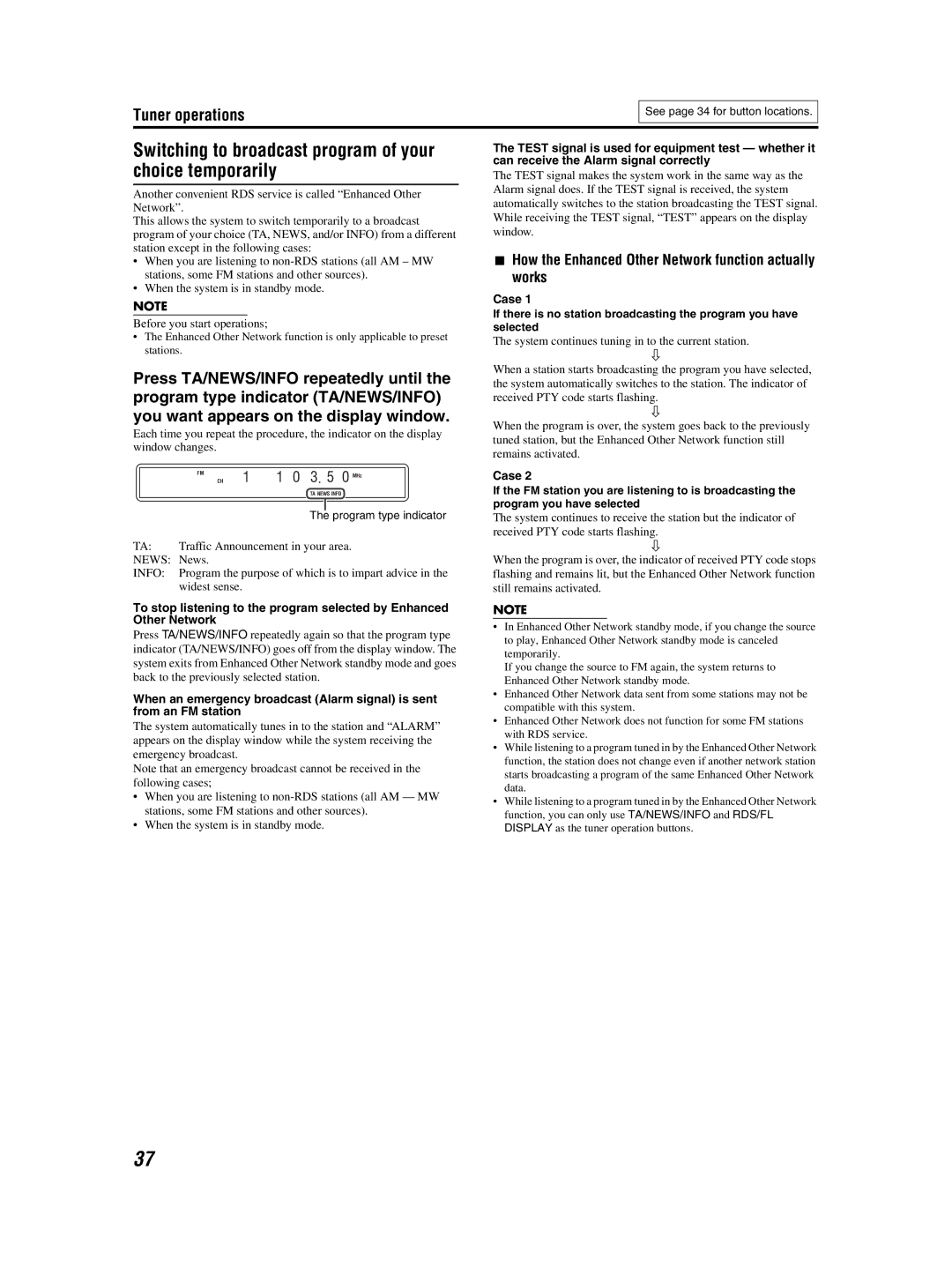 JVC GVT0155-001A manual Switching to broadcast program of your choice temporarily, Traffic Announcement in your area, Case 