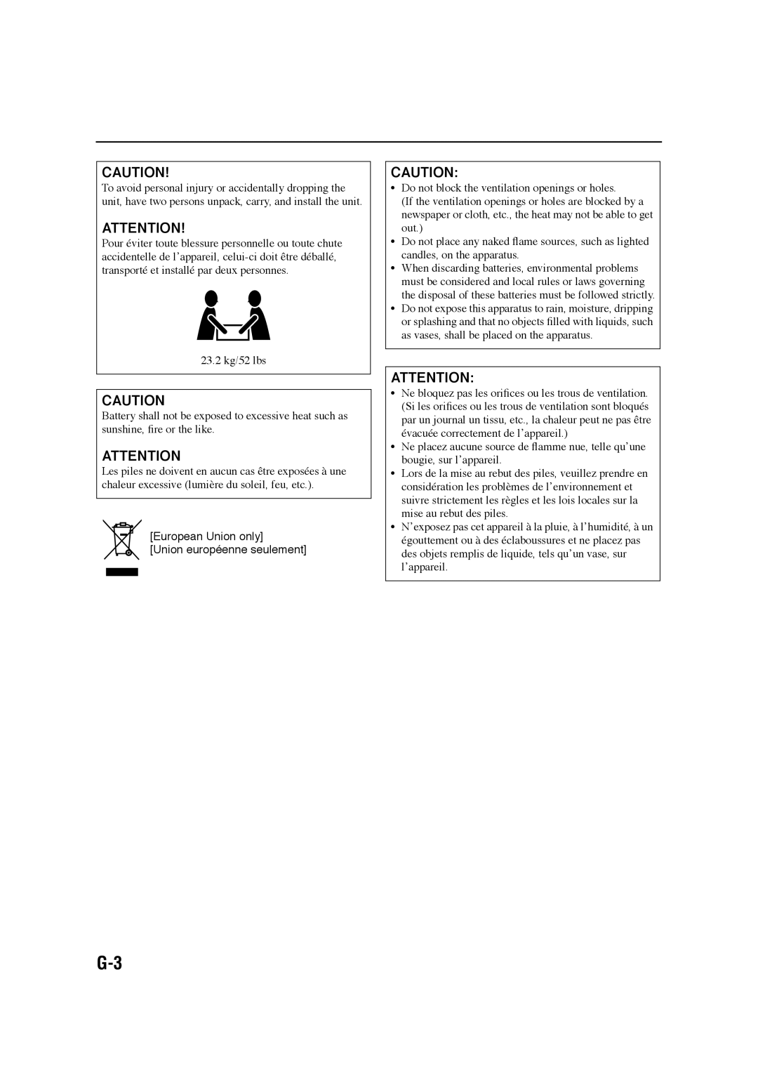 JVC GVT0245-001A, DX-J21, CA-DXJ11, CA-DXJ21 manual European Union only Union européenne seulement 