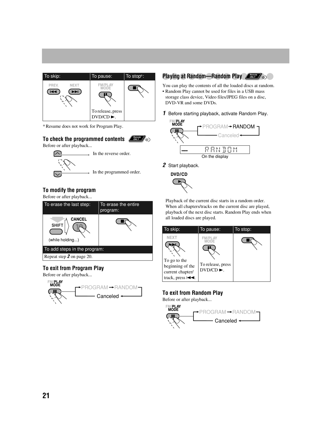 JVC CA-DXJ11, GVT0245-001A, DX-J21, CA-DXJ21 manual To modify the program 