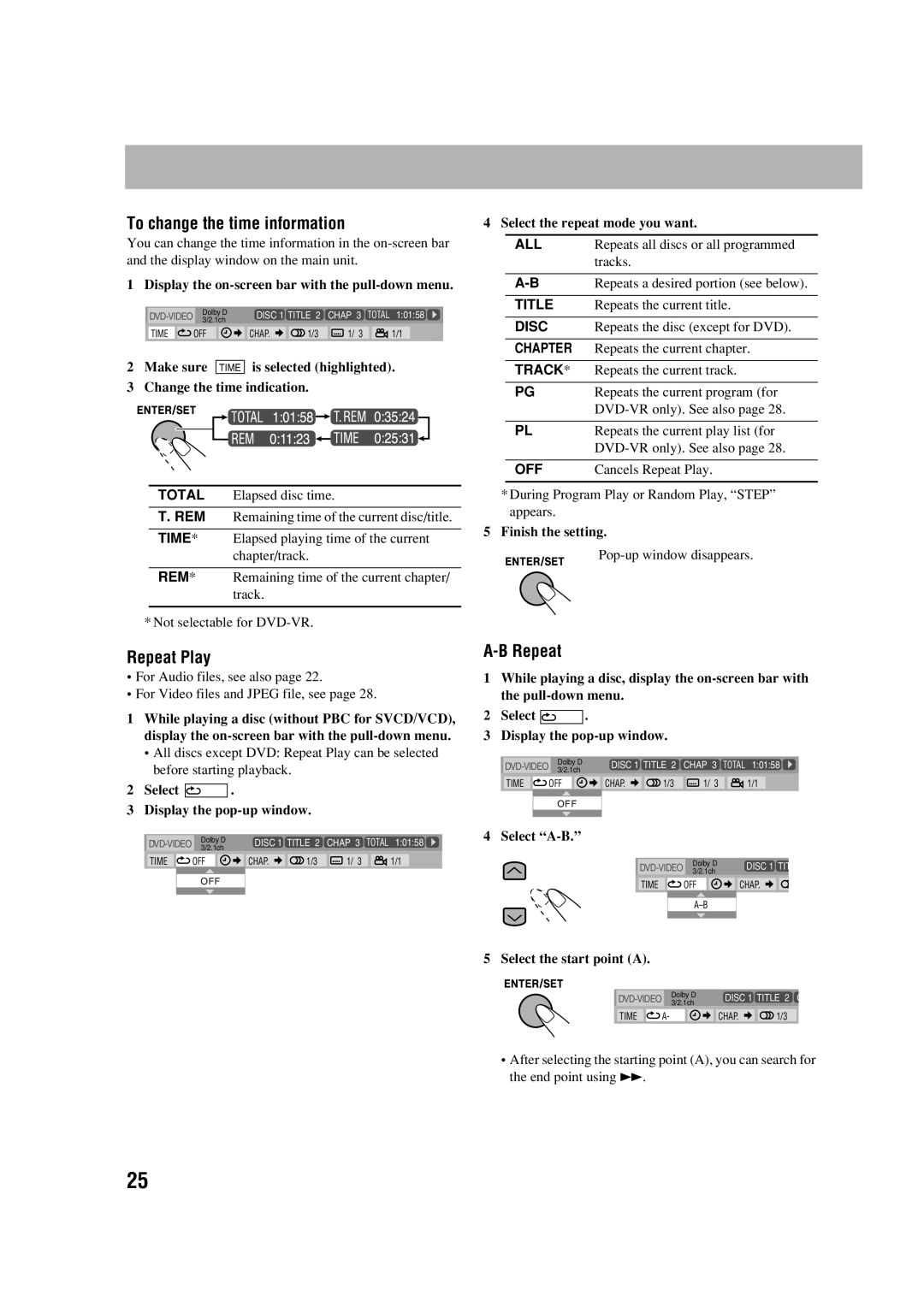 JVC CA-DXJ11, GVT0245-001A, DX-J21, CA-DXJ21 manual To change the time information 