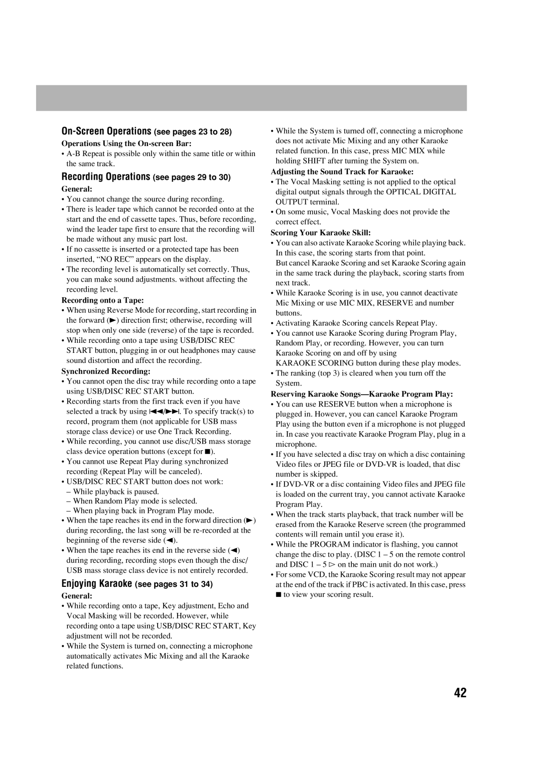 JVC CA-DXJ21, GVT0245-001A, DX-J21, CA-DXJ11 manual On-Screen Operations see pages 23 to 