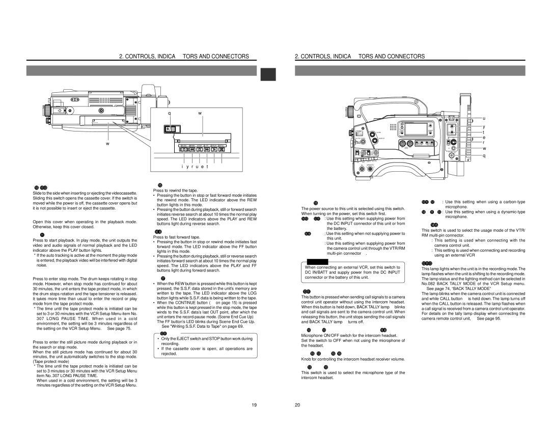 JVC GY-DV550 instruction manual Top Section, Adapter Section 