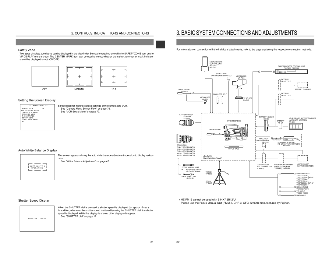 JVC GY-DV550 instruction manual Indication in Viewfinder Contd, Basic System 