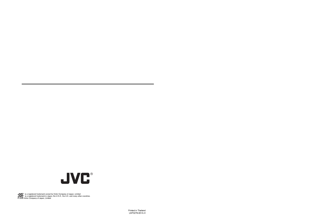 JVC GY-HD100, GY- HD101 manual 