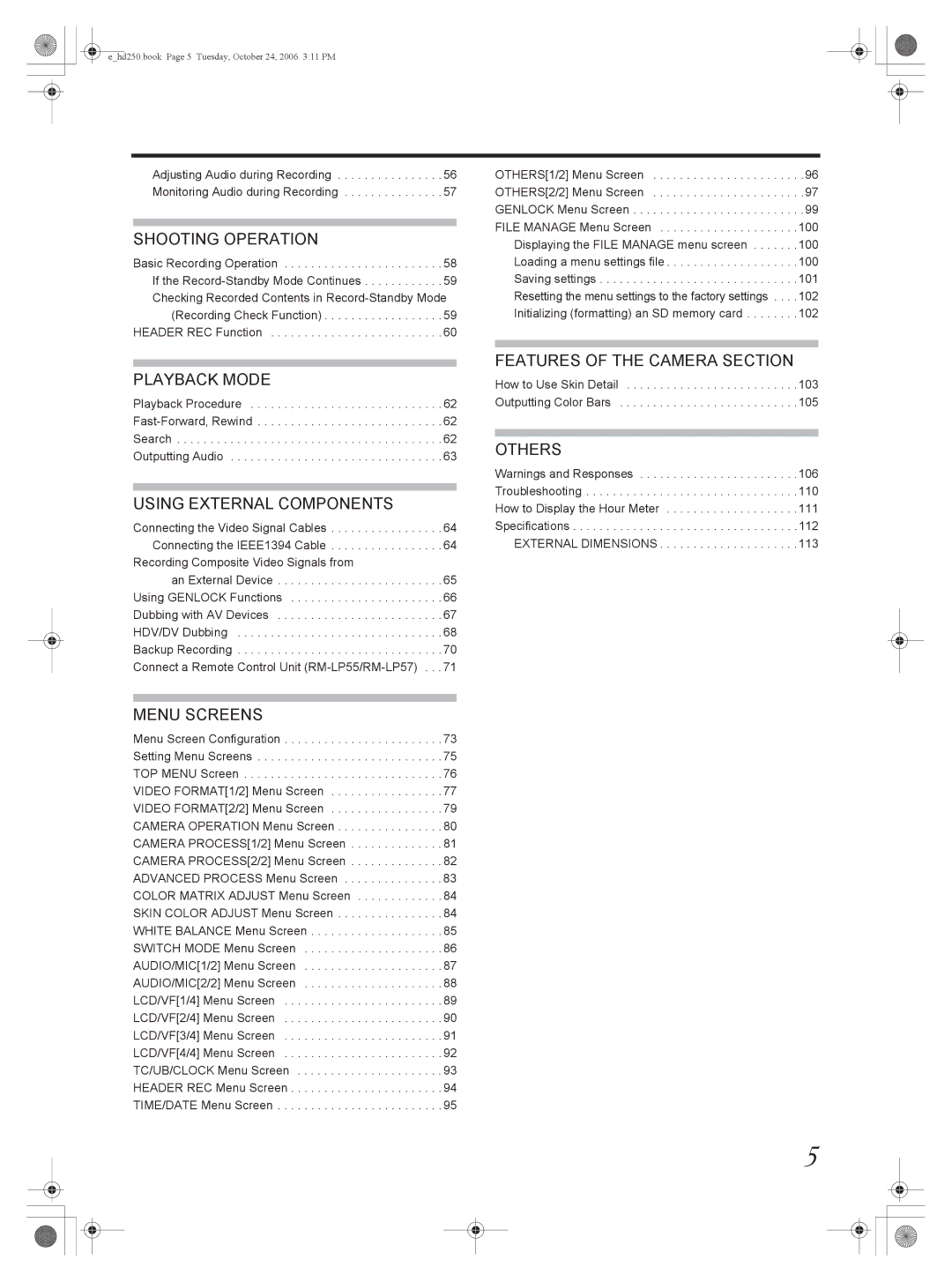 JVC GY-HD251, GY-HD250 manual Playback Mode 