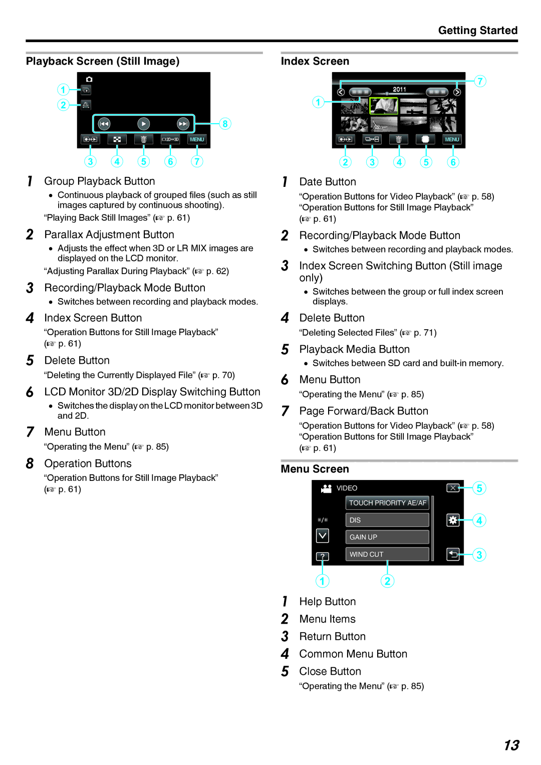 JVC GY-HMZ1E, GY-HMZ1U manual Playback Screen Still Image, Group Playback Button 