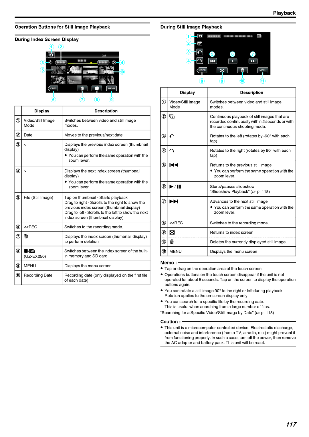 JVC GZ-EX210, GZ-EX250, GZ-EX215 manual 117 