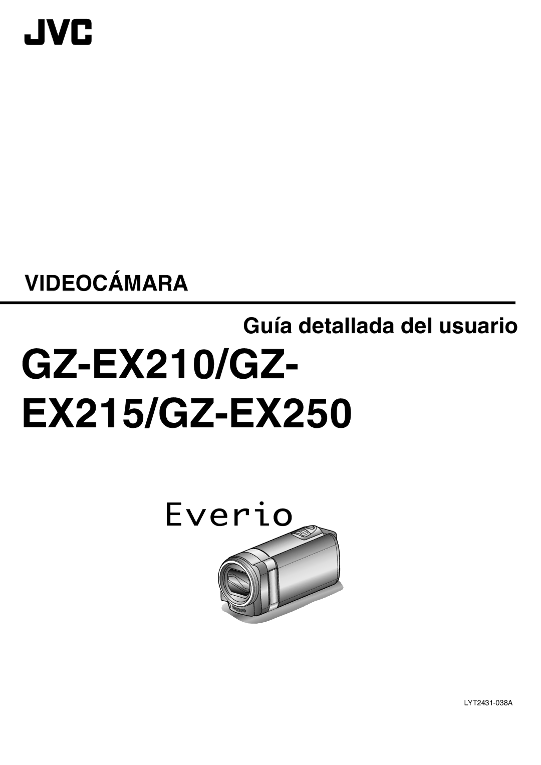 JVC manual GZ-EX210/GZ EX215/GZ-EX250, LYT2431-038A 