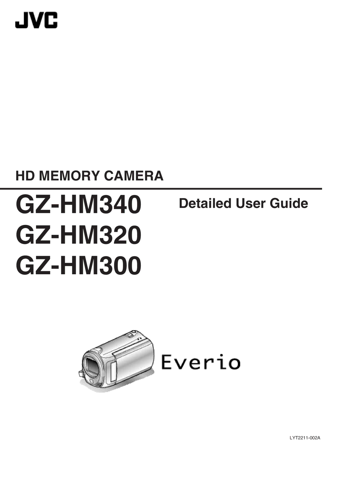 JVC GZ-HM340 manual 