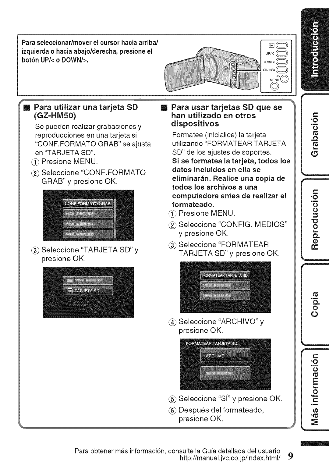 JVC GZ-HM50U manual Para, Que se, Hart, Datos inciuidos en ella se, Computadora antes de realizar el 