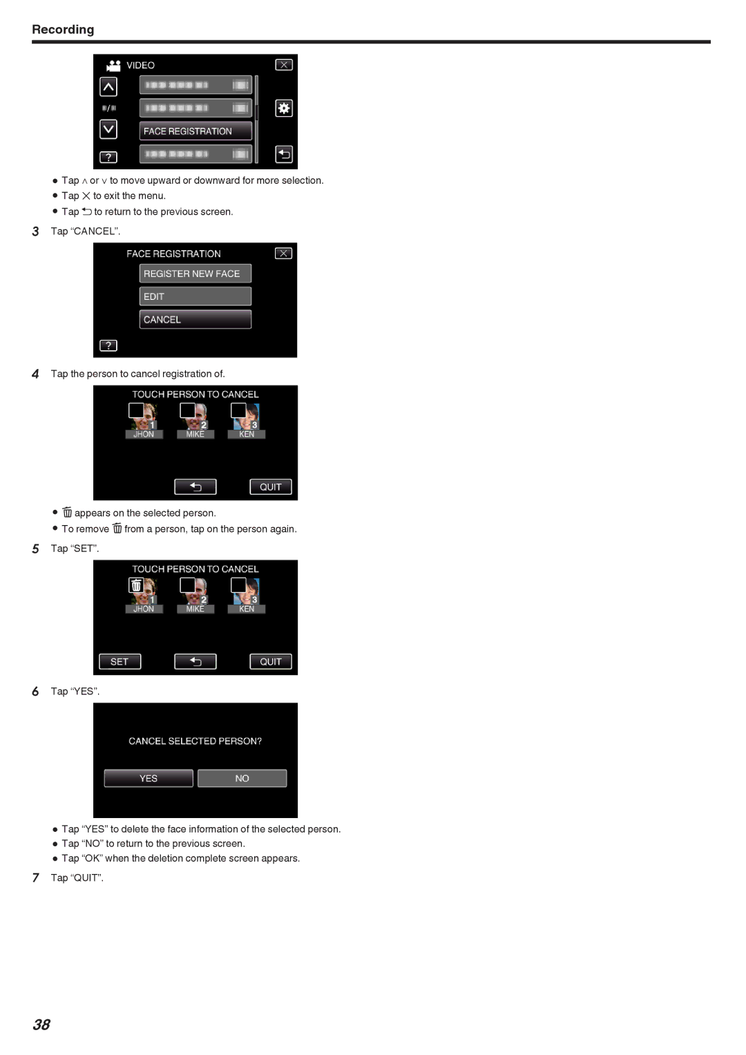 JVC GZ-HM650, GZ-HM670, GZ-HM690, GZ-HM450, GZ-HM440 manual Recording 