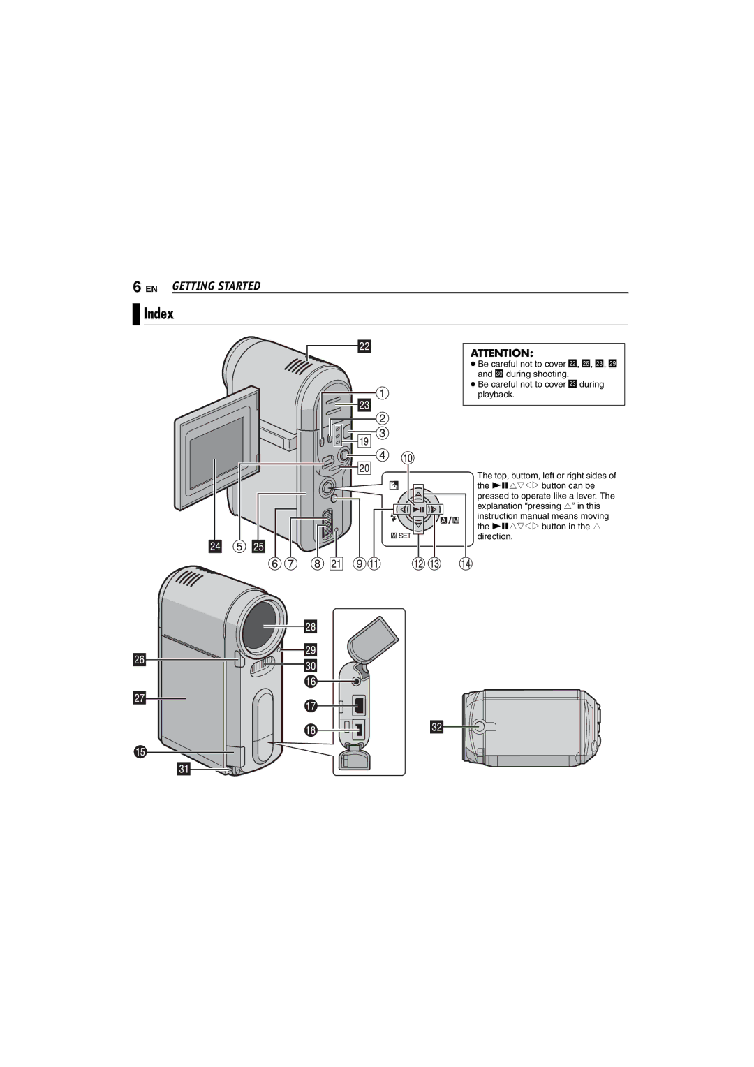 JVC GZ-MC100US instruction manual Index 