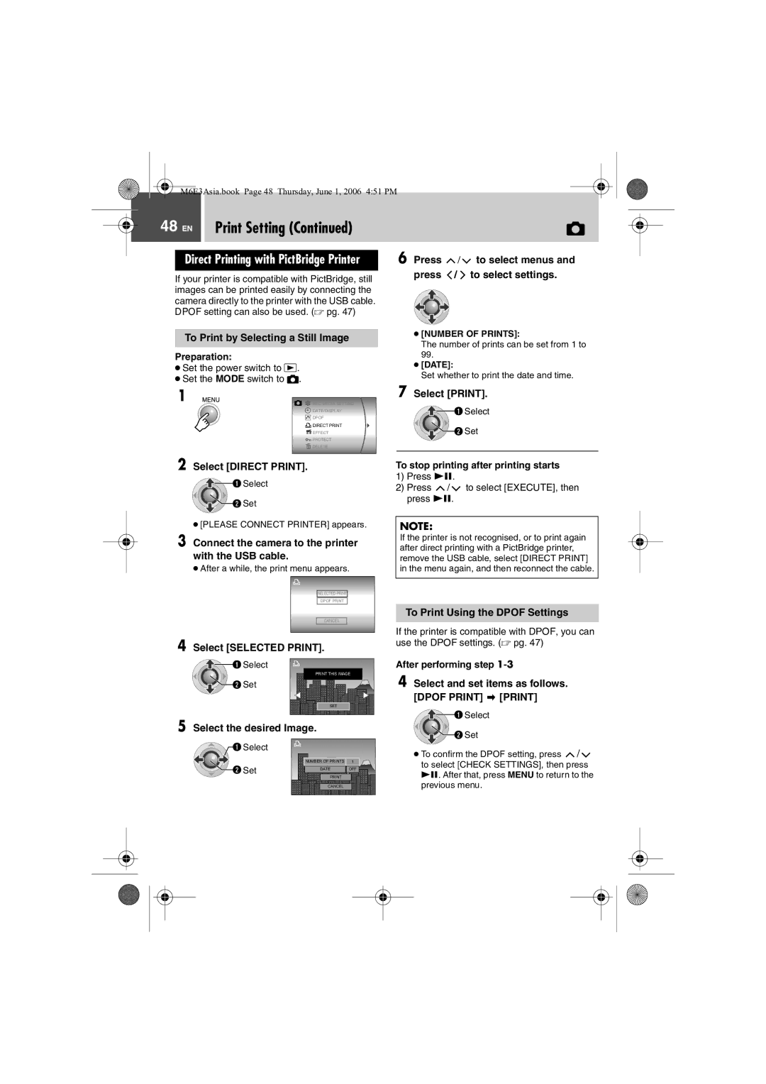 JVC GZ-MG57AG/AH/AS manual EN Print Setting 