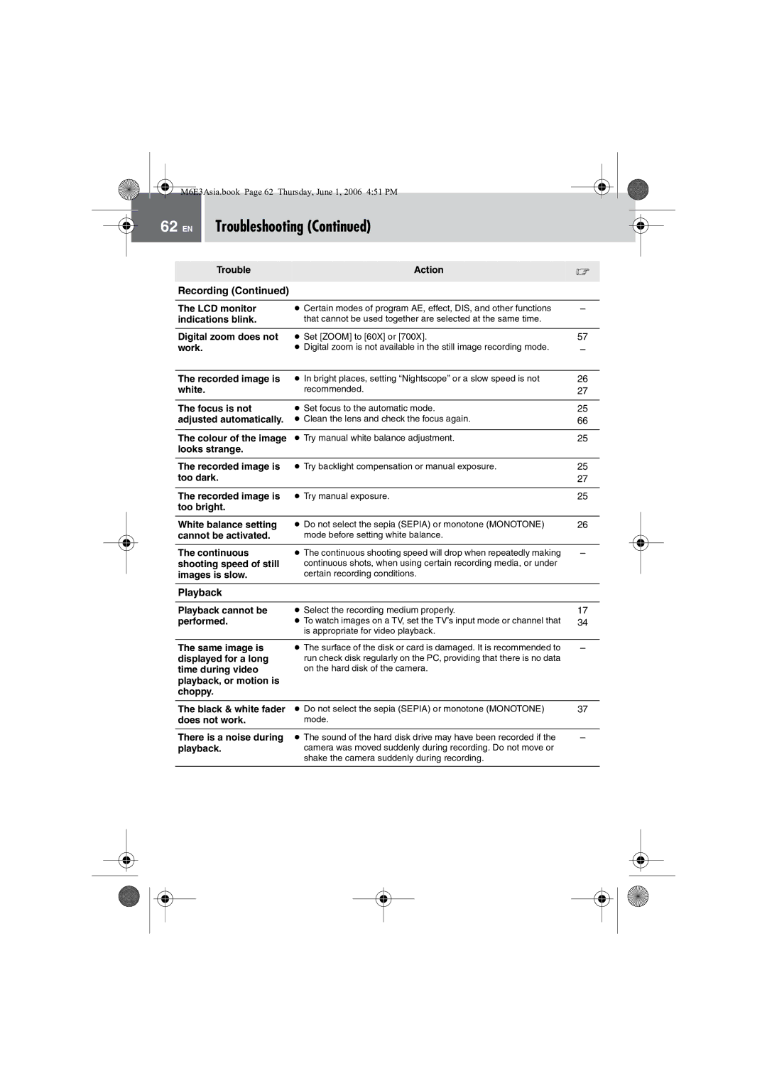 JVC GZ-MG57AG/AH/AS manual Playback 