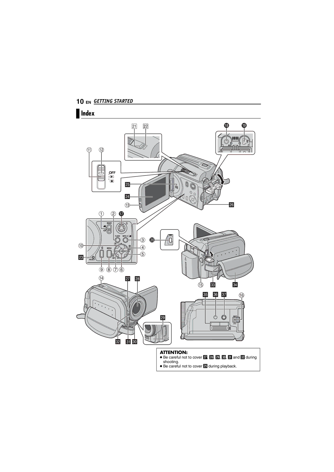 JVC GZ-MG70AS, GZ-MG70AA, GZ-MG70AH, GZ-MG70AG, LYT1496-001A manual Index 