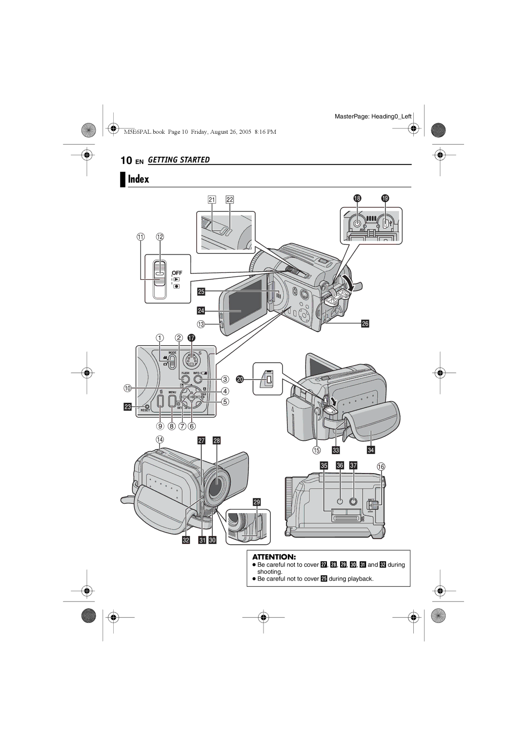 JVC GZ-MG70EK manual Index, EN Getting Started 