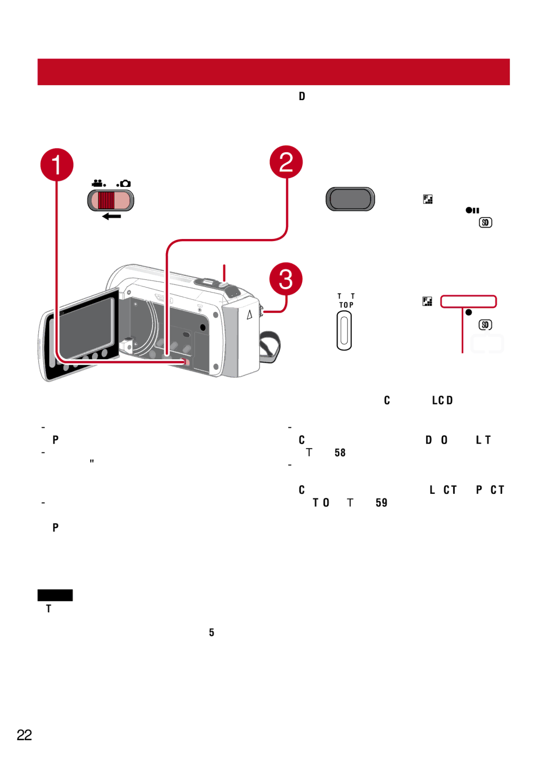 JVC GZ-MS130BU manual Recording Files, Video Recording, Slide the mode switch to select Video mode 