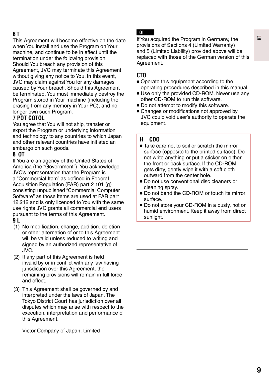 JVC GZ-MS130BU manual Term, How to handle a CD-ROM 