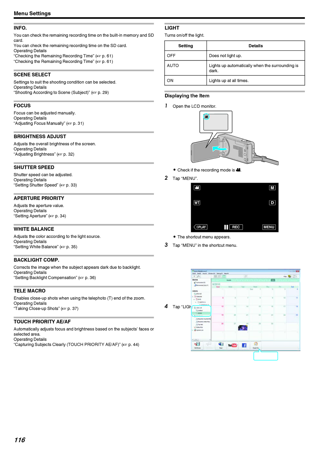 JVC GZ-V500 manual 116 