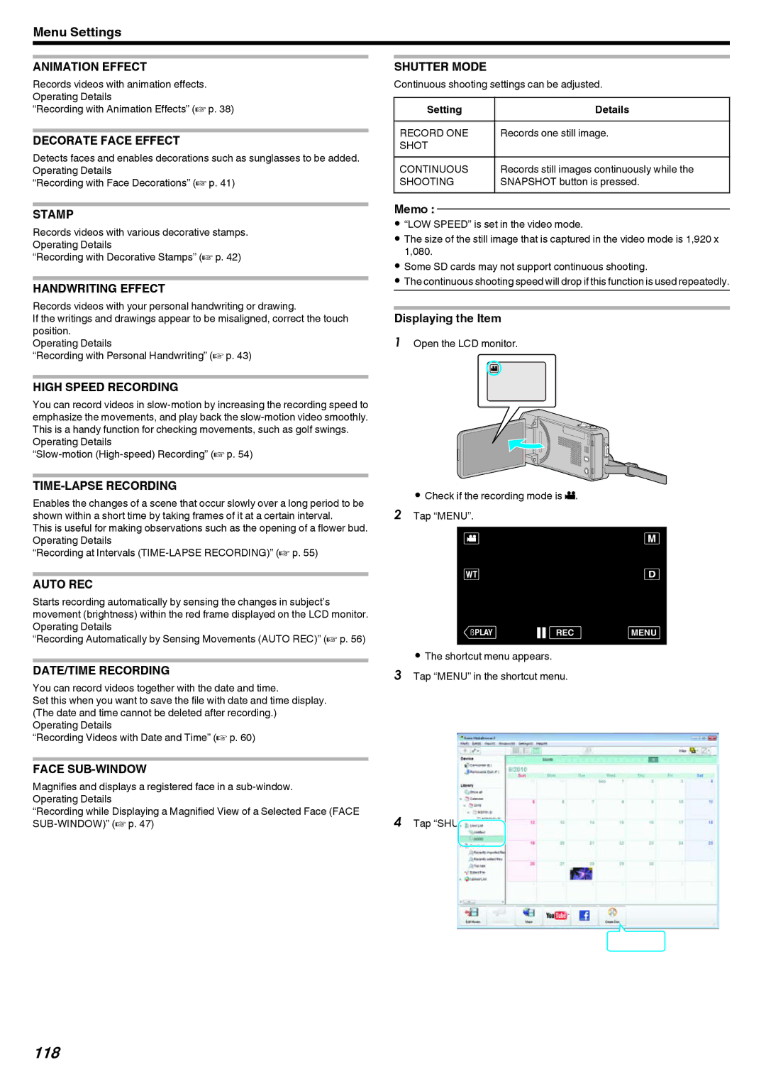 JVC GZ-V500 manual 118 