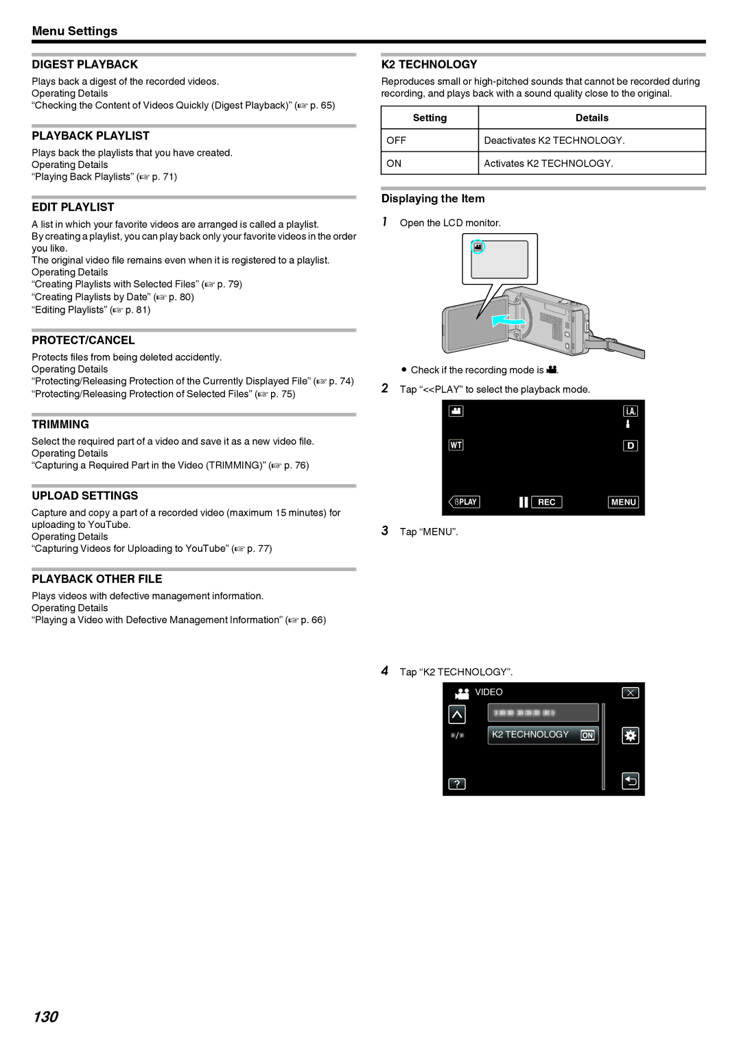 JVC GZ-V500 manual 130 