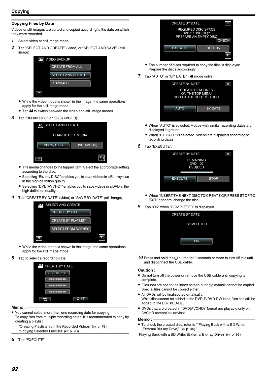 JVC GZ-V500 manual Select and Create Change REC. Media 