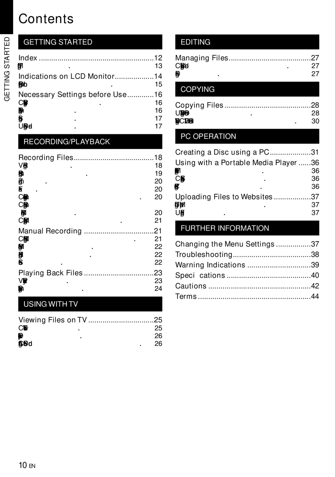 JVC GZ-X900 manual Contents 