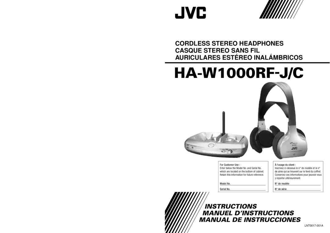 JVC HA-W1000RF-J/C manual 