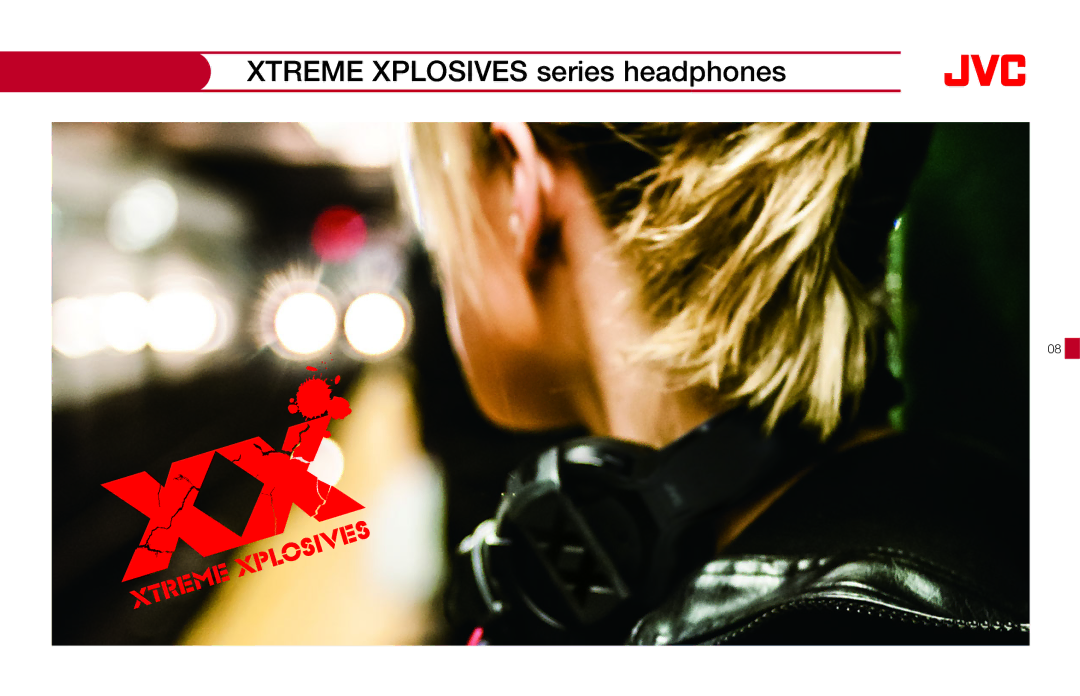 JVC HAFX40R manual Xtreme Xplosives series headphones 