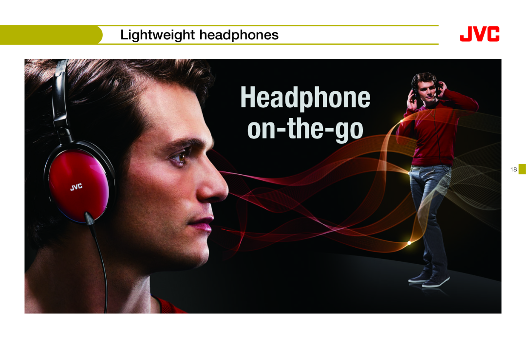 JVC HAFX40R manual Lightweight headphones, Headphone on-the-go 